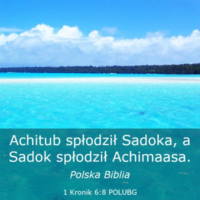 Picture 03 - 1 Kronik 6:8 POLUBG - Achitub spłodził Sadoka, a Sadok spłodził - Bible Verse Picture