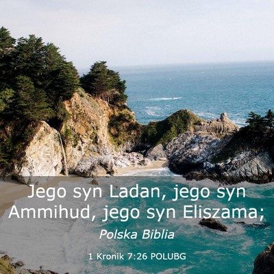 Picture 03 - 1 Kronik 7:26 POLUBG - Jego syn Ladan, jego syn Ammihud, jego syn - Bible Verse Picture