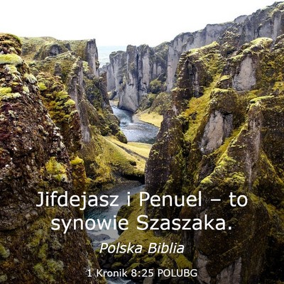 Picture 03 - 1 Kronik 8:25 POLUBG - Jifdejasz i Penuel – to synowie - Bible Verse Picture