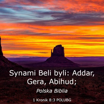 Picture 03 - 1 Kronik 8:3 POLUBG - Synami Beli byli: Addar, Gera, - Bible Verse Picture