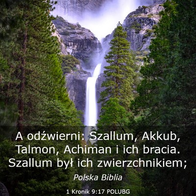 Picture 03 - 1 Kronik 9:17 POLUBG - A odźwierni: Szallum, Akkub, Talmon, Achiman i - Bible Verse Picture