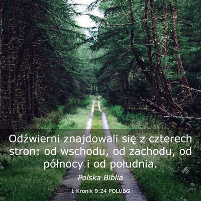 Picture 03 - 1 Kronik 9:24 POLUBG - Odźwierni znajdowali się z czterech stron: od - Bible Verse Picture