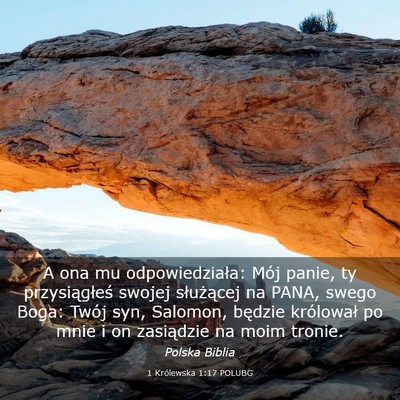 Picture 03 - 1 Królewska 1:17 POLUBG - A ona mu odpowiedziała: Mój panie, ty - Bible Verse Picture
