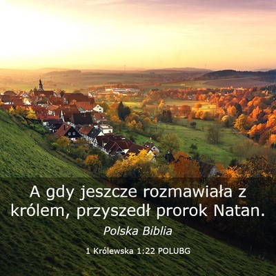 Picture 03 - 1 Królewska 1:22 POLUBG - A gdy jeszcze rozmawiała z królem, przyszedł - Bible Verse Picture