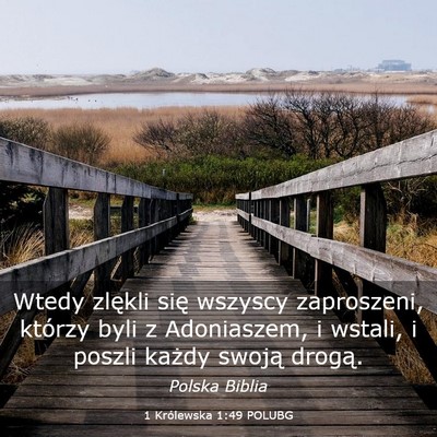 Picture 03 - 1 Królewska 1:49 POLUBG - Wtedy zlękli się wszyscy zaproszeni, którzy - Bible Verse Picture