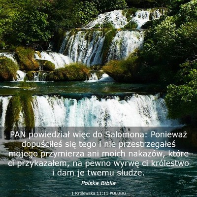 Picture 03 - 1 Królewska 11:11 POLUBG - PAN powiedział więc do Salomona: Ponieważ - Bible Verse Picture