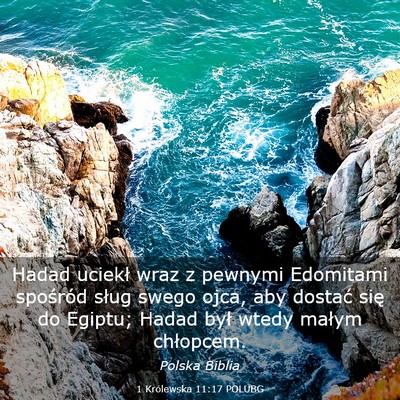 Picture 03 - 1 Królewska 11:17 POLUBG - Hadad uciekł wraz z pewnymi Edomitami spośród - Bible Verse Picture