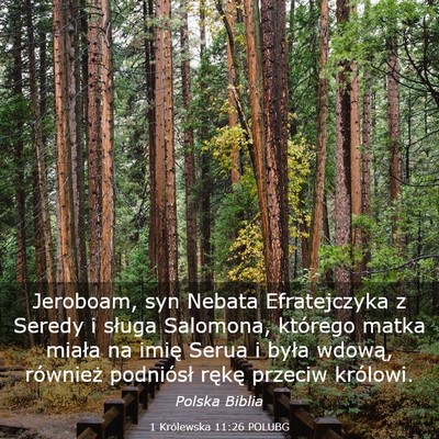 Picture 03 - 1 Królewska 11:26 POLUBG - Jeroboam, syn Nebata Efratejczyka z Seredy i - Bible Verse Picture