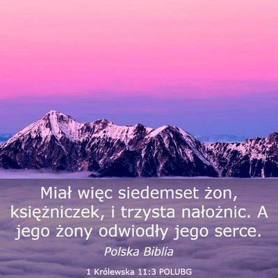 Picture 03 - 1 Królewska 11:3 POLUBG - Miał więc siedemset żon, księżniczek, i - Bible Verse Picture