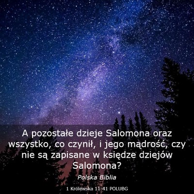 Picture 03 - 1 Królewska 11:41 POLUBG - A pozostałe dzieje Salomona oraz wszystko, co - Bible Verse Picture