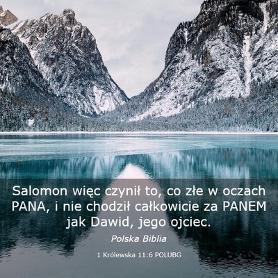 Picture 03 - 1 Królewska 11:6 POLUBG - Salomon więc czynił to, co złe w oczach PANA, - Bible Verse Picture