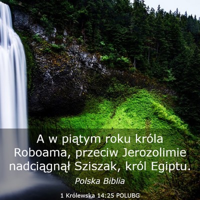 Picture 03 - 1 Królewska 14:25 POLUBG - A w piątym roku króla Roboama, przeciw - Bible Verse Picture