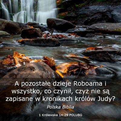 Picture 03 - 1 Królewska 14:29 POLUBG - A pozostałe dzieje Roboama i wszystko, co - Bible Verse Picture