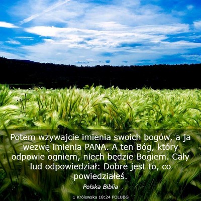Picture 03 - 1 Królewska 18:24 POLUBG - Potem wzywajcie imienia swoich bogów, a ja - Bible Verse Picture