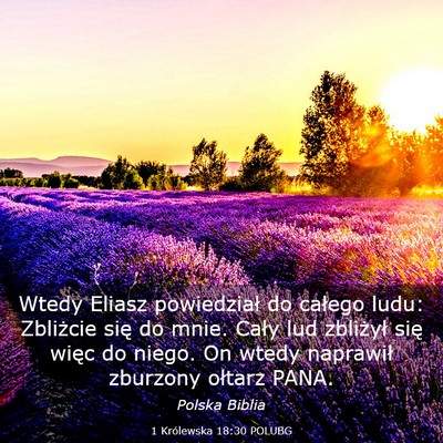 Picture 03 - 1 Królewska 18:30 POLUBG - Wtedy Eliasz powiedział do całego ludu: - Bible Verse Picture