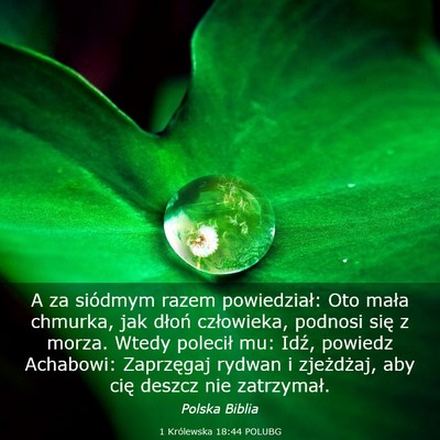 Picture 03 - 1 Królewska 18:44 POLUBG - A za siódmym razem powiedział: Oto mała - Bible Verse Picture