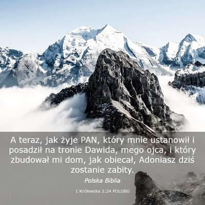 Picture 03 - 1 Królewska 2:24 POLUBG - A teraz, jak żyje PAN, który mnie ustanowił i - Bible Verse Picture
