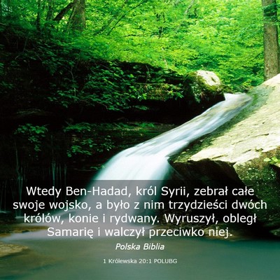 Picture 03 - 1 Królewska 20:1 POLUBG - Wtedy Ben-Hadad, król Syrii, zebrał całe swoje - Bible Verse Picture