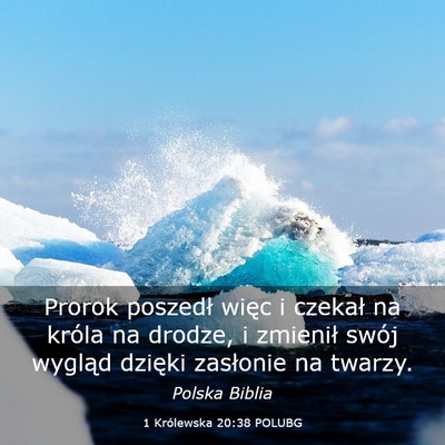 Picture 03 - 1 Królewska 20:38 POLUBG - Prorok poszedł więc i czekał na króla na - Bible Verse Picture