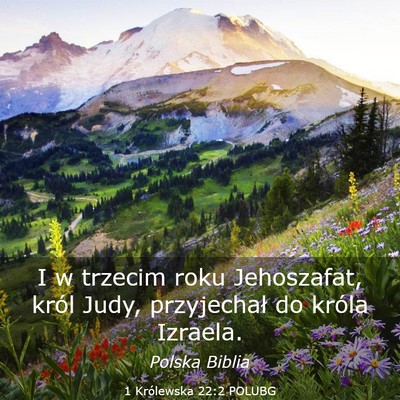 Picture 03 - 1 Królewska 22:2 POLUBG - I w trzecim roku Jehoszafat, król Judy, - Bible Verse Picture