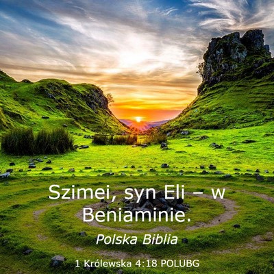 Picture 03 - 1 Królewska 4:18 POLUBG - Szimei, syn Eli – w - Bible Verse Picture