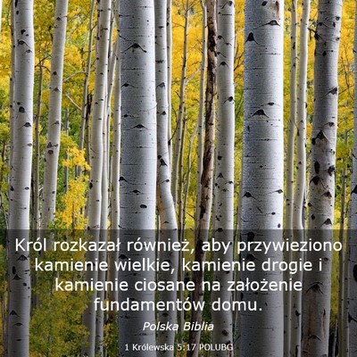 Picture 03 - 1 Królewska 5:17 POLUBG - Król rozkazał również, aby przywieziono - Bible Verse Picture