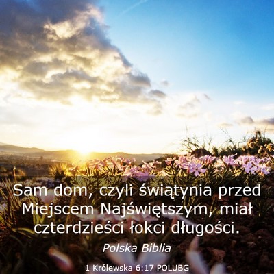 Picture 03 - 1 Królewska 6:17 POLUBG - Sam dom, czyli świątynia przed Miejscem - Bible Verse Picture