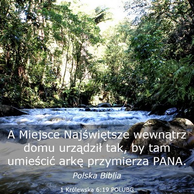 Picture 03 - 1 Królewska 6:19 POLUBG - A Miejsce Najświętsze wewnątrz domu urządził - Bible Verse Picture