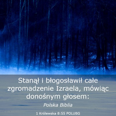 Picture 03 - 1 Królewska 8:55 POLUBG - Stanął i błogosławił całe zgromadzenie - Bible Verse Picture