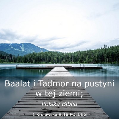 Picture 03 - 1 Królewska 9:18 POLUBG - Baalat i Tadmor na pustyni w tej - Bible Verse Picture