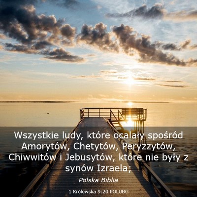 Picture 03 - 1 Królewska 9:20 POLUBG - Wszystkie ludy, które ocalały spośród - Bible Verse Picture