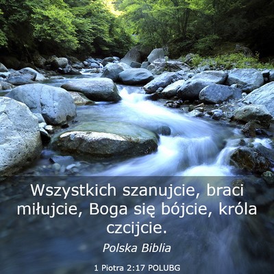 Picture 03 - 1 Piotra 2:17 POLUBG - Wszystkich szanujcie, braci miłujcie, Boga się - Bible Verse Picture