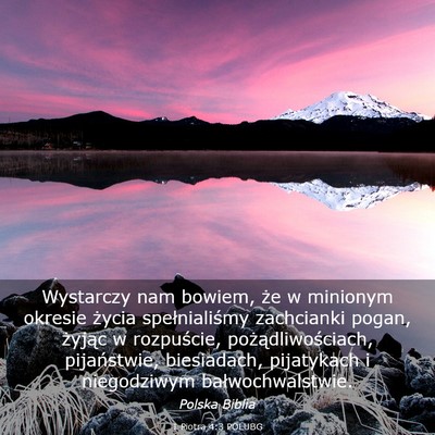 Picture 03 - 1 Piotra 4:3 POLUBG - Wystarczy nam bowiem, że w minionym okresie - Bible Verse Picture
