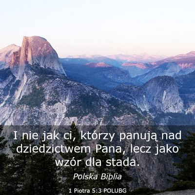 Picture 03 - 1 Piotra 5:3 POLUBG - I nie jak ci, którzy panują nad dziedzictwem - Bible Verse Picture
