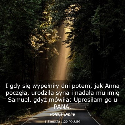 Picture 03 - 1 Samuela 1:20 POLUBG - I gdy się wypełniły dni potem, jak Anna - Bible Verse Picture