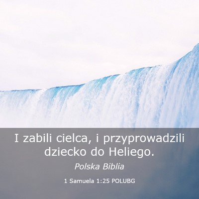 Picture 03 - 1 Samuela 1:25 POLUBG - I zabili cielca, i przyprowadzili dziecko do - Bible Verse Picture