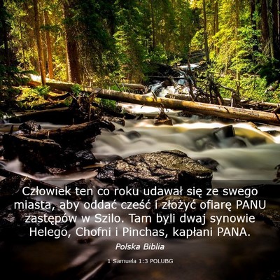 Picture 03 - 1 Samuela 1:3 POLUBG - Człowiek ten co roku udawał się ze swego - Bible Verse Picture