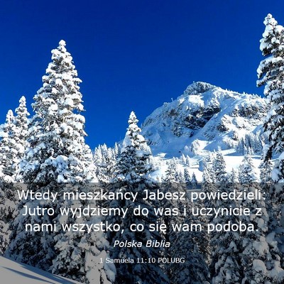 Picture 03 - 1 Samuela 11:10 POLUBG - Wtedy mieszkańcy Jabesz powiedzieli: Jutro - Bible Verse Picture