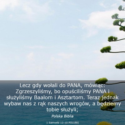 Picture 03 - 1 Samuela 12:10 POLUBG - Lecz gdy wołali do PANA, mówiąc: - Bible Verse Picture