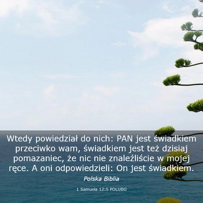 Picture 03 - 1 Samuela 12:5 POLUBG - Wtedy powiedział do nich: PAN jest świadkiem - Bible Verse Picture