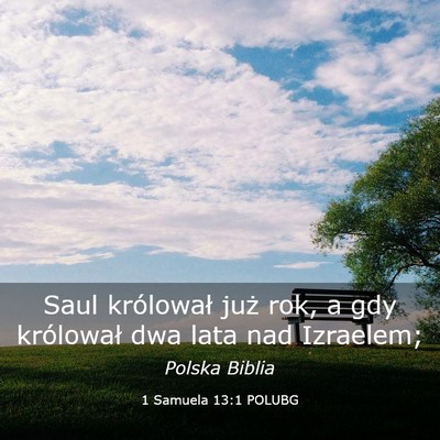 Picture 03 - 1 Samuela 13:1 POLUBG - Saul królował już rok, a gdy królował dwa - Bible Verse Picture
