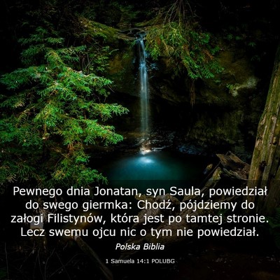 Picture 03 - 1 Samuela 14:1 POLUBG - Pewnego dnia Jonatan, syn Saula, powiedział do - Bible Verse Picture