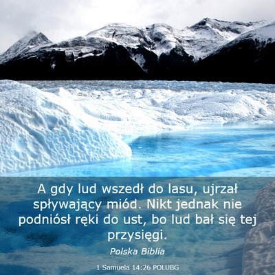 Picture 03 - 1 Samuela 14:26 POLUBG - A gdy lud wszedł do lasu, ujrzał spływający - Bible Verse Picture
