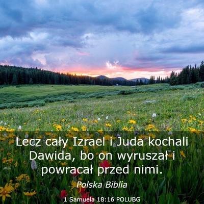 Picture 03 - 1 Samuela 18:16 POLUBG - Lecz cały Izrael i Juda kochali Dawida, bo on - Bible Verse Picture