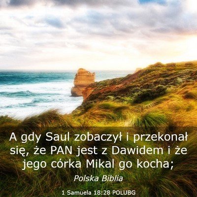 Picture 03 - 1 Samuela 18:28 POLUBG - A gdy Saul zobaczył i przekonał się, że PAN - Bible Verse Picture