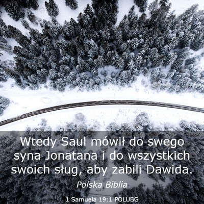Picture 03 - 1 Samuela 19:1 POLUBG - Wtedy Saul mówił do swego syna Jonatana i do - Bible Verse Picture