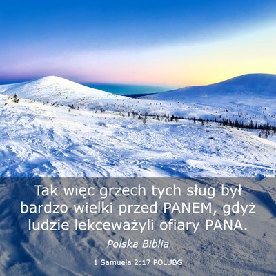 Picture 03 - 1 Samuela 2:17 POLUBG - Tak więc grzech tych sług był bardzo wielki - Bible Verse Picture