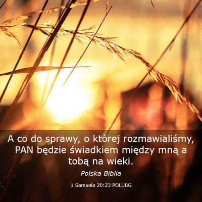 Picture 03 - 1 Samuela 20:23 POLUBG - A co do sprawy, o której rozmawialiśmy, PAN - Bible Verse Picture