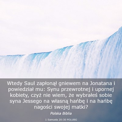 Picture 03 - 1 Samuela 20:30 POLUBG - Wtedy Saul zapłonął gniewem na Jonatana i - Bible Verse Picture