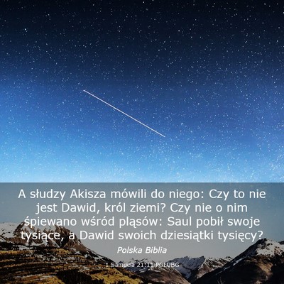 Picture 03 - 1 Samuela 21:11 POLUBG - A słudzy Akisza mówili do niego: Czy to nie - Bible Verse Picture
